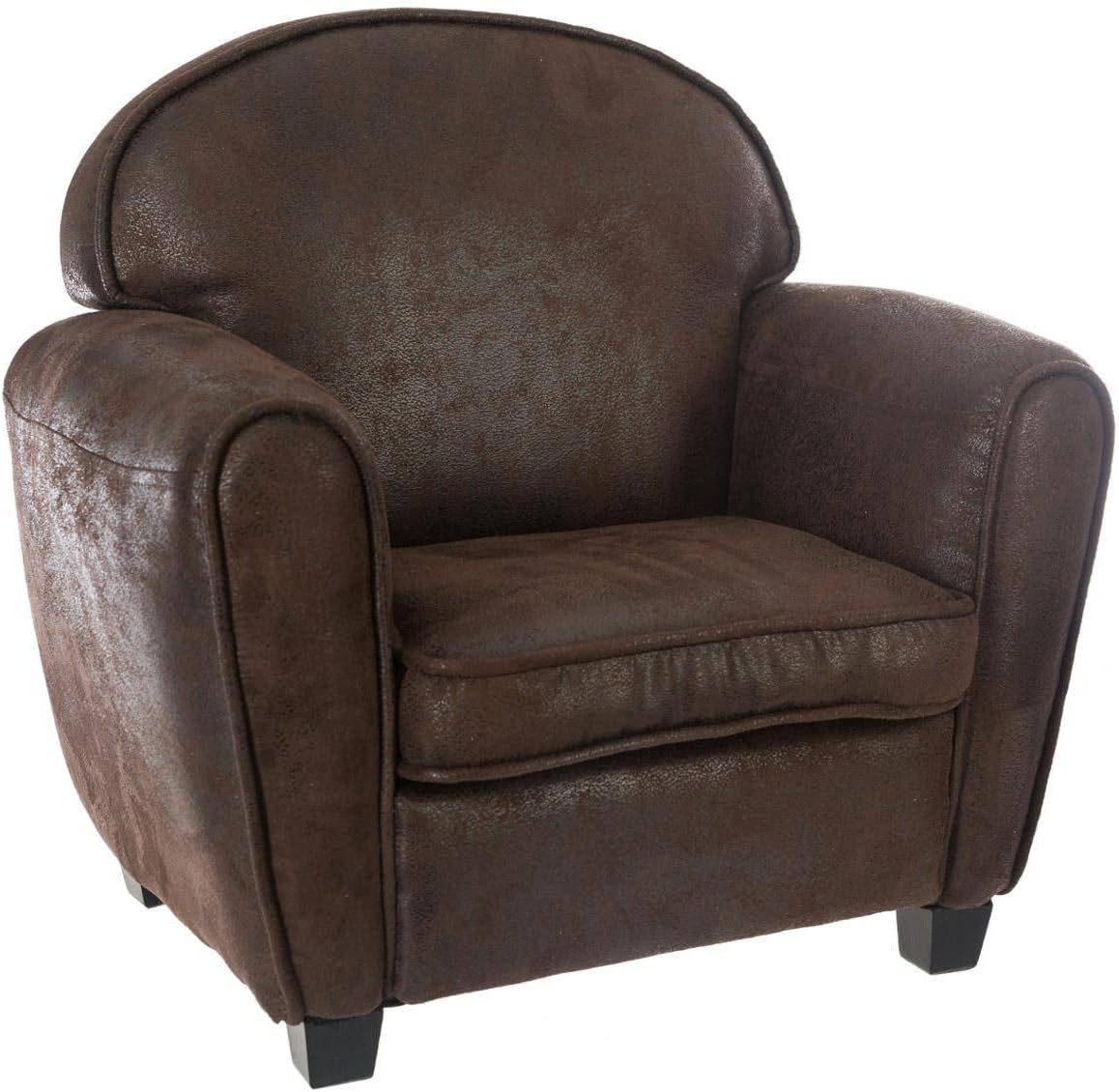 Atmosphera Children's Club Chair - Aged Leather Effect