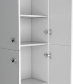 Kitchen Pantry 71" H, 4 Doors, 5 Adjustable Shelves, Laundry, White,for Kitchen
