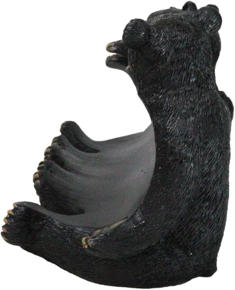 Ebros Gift Rustic Western Forest Animal Whimsical Three Black Bears Hugging Wine Bottle Figurine Wine Holder 9.5" Long Cabin Lodge Farmhouse Country Accent Decor