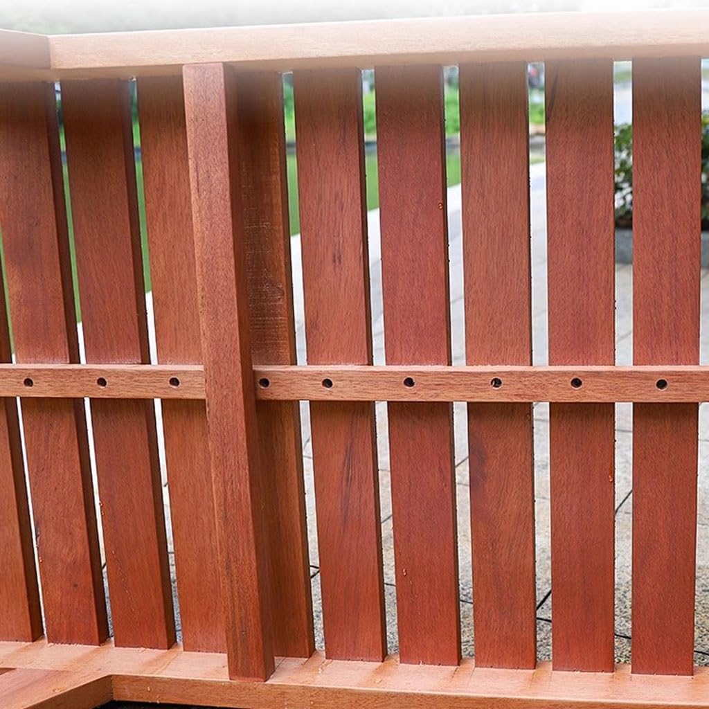 Patio Benches for Outdoors Outdoor Solid Wood Lounge Bed, Scenic Seaside Pool, Hotel Courtyard Garden, Beach Vacation Chair Garden Benches for Outdoors