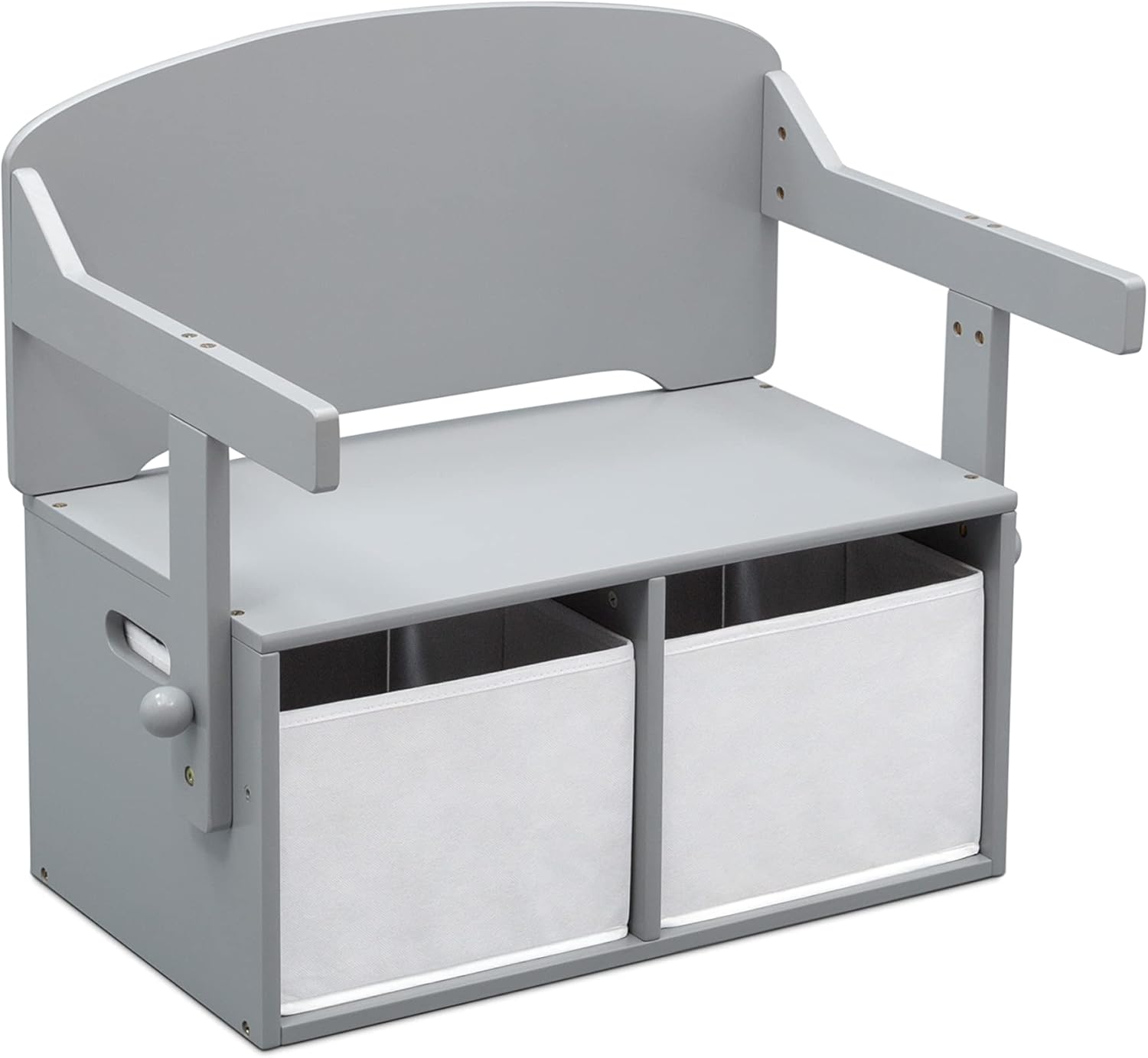 Delta Children MySize Kids Convertible Activity Bench - Greenguard Gold Certified, Grey
