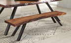 Modus Furniture Solid Wood Dining Bench, Reese - Natural Acacia, 60 x 18 x 15-Inch