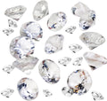 HappyFiller 420 Pcs Acrylic Diamonds Diving Gems Crystal Clear Treasure Jewels for Table Scatters, Wedding Centerpieces,Party Decor,Vase Fillers,Gift for Bride,Mom,Brithday,Size:0.8",0.4"