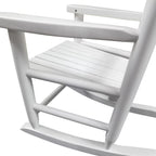 Kids Rocking Chair: Solid Hardwood Children's Seating with Slatted Back - Safe Indoor Nursery Rocker for Toddlers Reading & Play