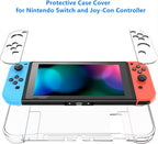 Switch Accessories Bundle for Animal Leaf Crossing, Switch Carrying Case with Playstand & Screen Protector & 4 Thumb Grip Caps & Protective Cover & Charging Cable