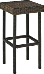 Crosley Furniture Palm Harbor Wicker Outdoor Bar Stools, Set of 2, Patio Furniture for Backyard, Balcony, Brown