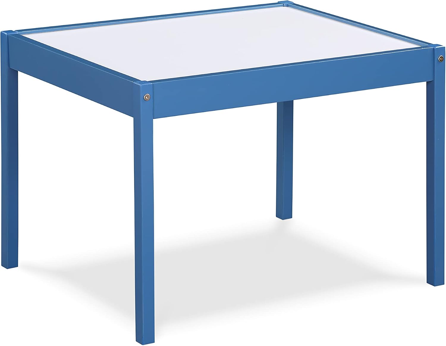 3 Pcs Dry Erase Table Two Chair Set, Dark Blue