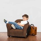 Plush Kids Chair with Soft Pillow – Durable Microsuede Upholstery, Padded Cushion, Wooden Frame, Easy to Clean, Ergonomic Design for Ages 2-5, Stylish & Cozy Chair for Playrooms & Bedrooms.