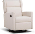COMHOMA Rocking Recliner Chair Swivel Glider Beige | Manual Rocker, Upholstered Seating, For Living Room Office Nursery
