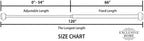 EXCLUSIVE HOME Torch 1" Curtain Rod and Coordinating Finial Set, Matte Silver, Adjustable 66"-120"