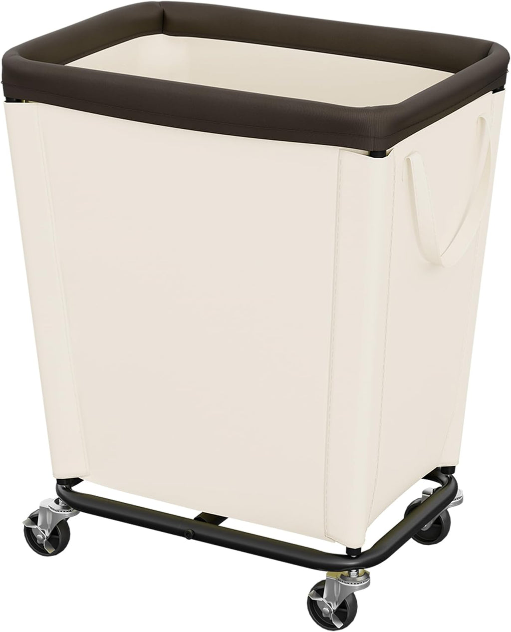 StorageWorks Basic Laundry Hamper with Wheels, 210L Large Rolling Laundry Basket, Heavy Duty Dirty Clothes Hamper for Home and Laundry Room, Beige