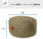 CordaRoy's Chenille Bean Bag Pouf Footstool, Moss