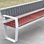 Patio Benches for Outdoors Leisure Outdoor Bench Chair Stainless Steel Park Square Garden Benches for Outdoors