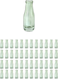Serene Spaces Living Mini Green Glass Bud Vase, Centerpiece for Wedding Reception, Mini Flower Vases for Home Decor, Vintage Bottle Style Vase, Pack of 48