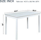 LUMISOL Dining Table for 4-6 People, Wooden Dining Rectangular Table, Kitchen Table for Small Space, Not Included Chairs, White
