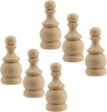 6 Pcs Decorative Wood Finials Unfinished Wood Craft Finials for DIY Projects Home Decor Staircase Woodworking Furniture Bed Post Finial, 1.4x3.0 Inch