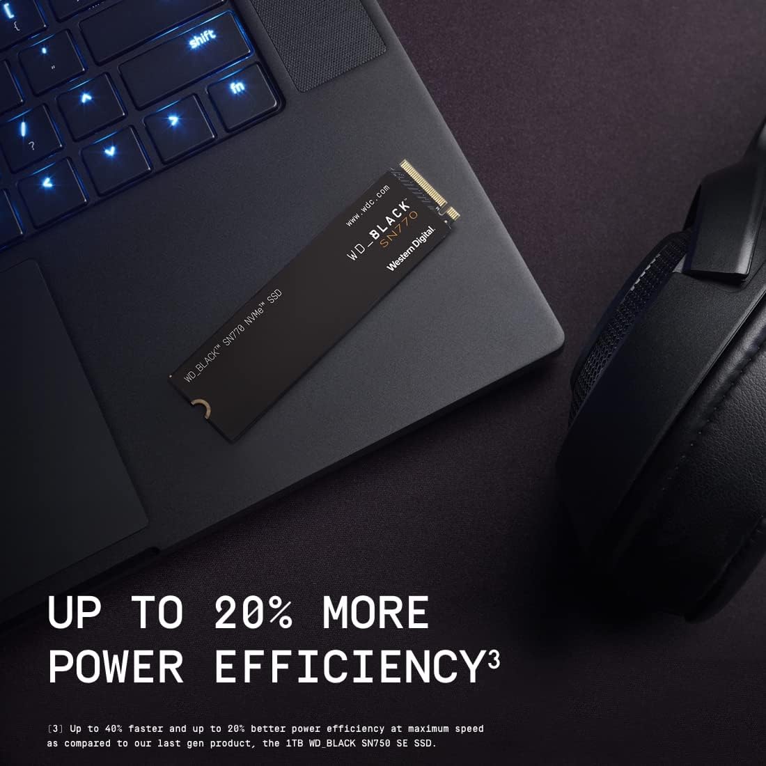 WD_BLACK 2TB SN770 NVMe Internal Gaming SSD Solid State Drive - Gen4 PCIe, M.2 2280, Up to 5,150 MB/s - WDS200T3X0E - [Previous Generation]