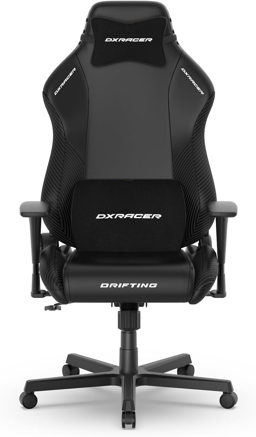 DXRacer Drifting Computer Gaming Chair - Ergonomic Office Chair with Adjustable Recline, Rocking, Cooling Gel Foam Headrest, 3D Armrests, Memory Foam Lumbar Support, Large, Black