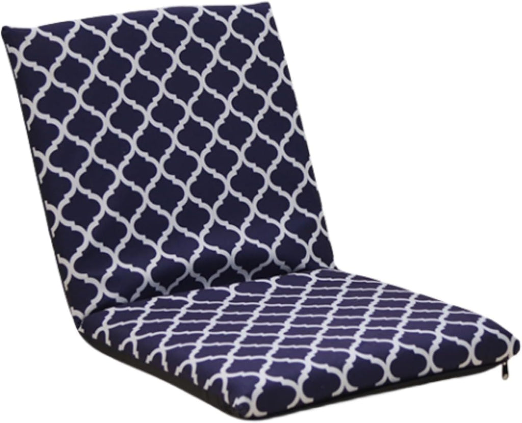 Portable Floor Chair with Back Support Lightweight Padded Folding for Beach Camping Meditation Gaming(Dark Blue)