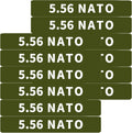 12 Pack Miaozhun 5.56 NATO Magazine Marking Bands 5.56 Magazine Caliber Identification(Army Green-White)