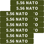 12 Pack Miaozhun 5.56 NATO Magazine Marking Bands 5.56 Magazine Caliber Identification(Army Green-White)
