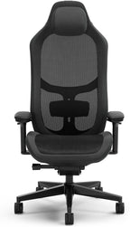 Fractal Design Refine Mesh Dark Gaming Chair - Ergonomic Office Desk Chair Functionality with 4D Adjustable Armrests, High-Back Support, Lumbar Cushion, and Breathable Mesh