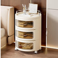 Storage Cabinet Multi-Layer Nightstand with Drawers Small Dresser and Organizer Bedside End Table for Living Room All Occasion(Clear)