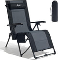 Portal Portable Zero Gravity Chair, Lounge Chair Outdoor Oversized Zero Gravity Chair Folding Lounge Chair with Adjustable Pillows and Cup Holder for Poolside Backyard and Lawn, Support 350lbs