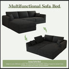 106” Modular Sectional Sofa, Cloud Sectional Couch with Deep Seat, Modern Modular L-Shape Sofa Couch with Chaise,Upholstered Boneless Couches for Living Room Bedroom No Assembly Required