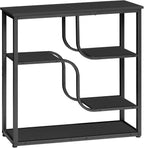 HOOBRO 29.5" Console Table, 5-Tier Narrow Entryway Table, Behind Couch Table with Storage Shelves, Sofa Table for Hallway, Living Rooms, Entryway, Black BB69XG01