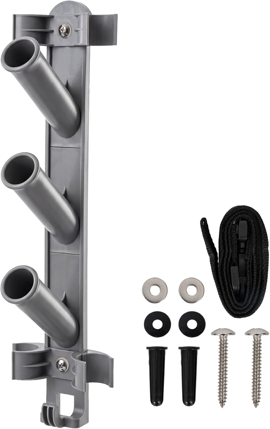 Sepetrel Pool Pole Hanger, Hooks for Poles | Wall & Fence Mounted Equipment Storage Rack with Hooks & Strap, Hose Holder for Pool Cleaning Accessories