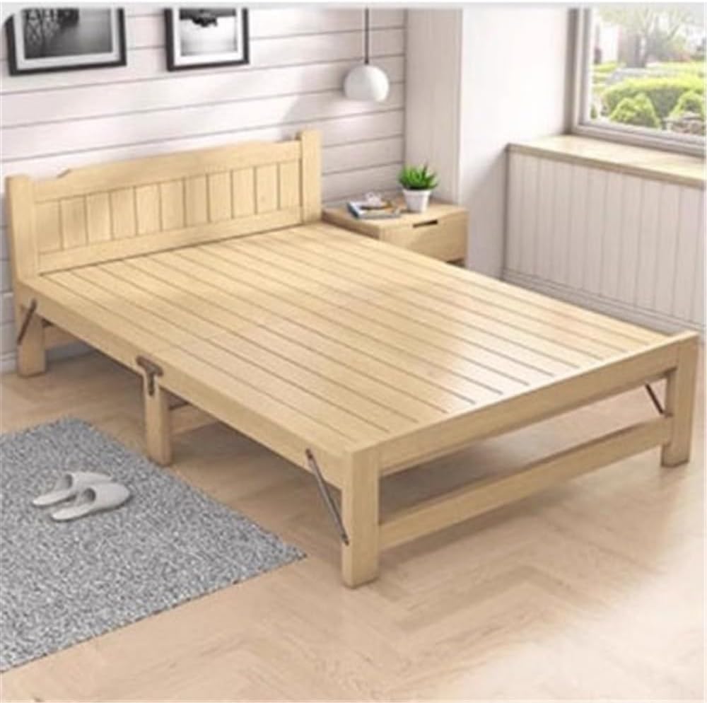 Camping Bed Temporary Household Folding Bed, Office Nap Hard Board Folding Bed(XL)