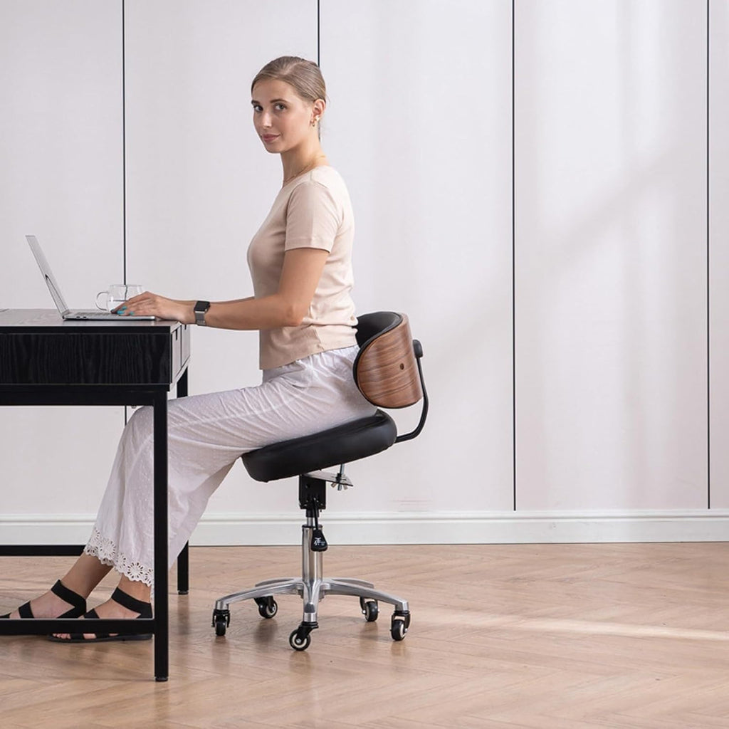Ergonomic Kneeling Chair with Adjustable Angled Seat for Office and Home Posture Support
