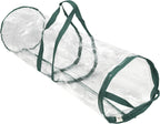 ProPik Christmas Wrapping Paper Storage Bag, Organizer Fits Up to 24 Rolls 40 Inch, Clear Heavy Duty PVC Bag with Handles and Zippered Top for Gift Wrap and Ribbons (Green)