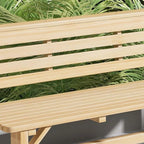 Patio Benches for Outdoors Park Chair Outdoor Bench Seat Solid Wood Back Simple Garden Benches for Outdoors