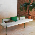 Patio Benches Solid Wood Park Bench Outdoor Sofa, Cast Iron Square Leisure Seat Furniture(200 * 55 * 85cm)