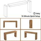 Reclaimed Solid Wood Console Table for Entryway, 63" Long Rectangular Sofa Table Behind Couch, Modern Farmhouse Hallway Entry Table for Living Room, Hallway, Foyer, 10 Mins Easy Assembly