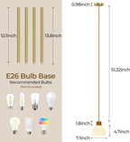 Pendant Lights Kitchen Island, Modern Gold Hanging Light Fixture with Glass Shade, Hardwired Adjustable Metal Rod for Dining Room, Entryway (2, Gold)