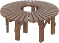 Tree Bench Wrap Around,Weather Resistant Outdoor Leisure Benches,for Garden,Lawn,Patio,Backyard(2-Pack)
