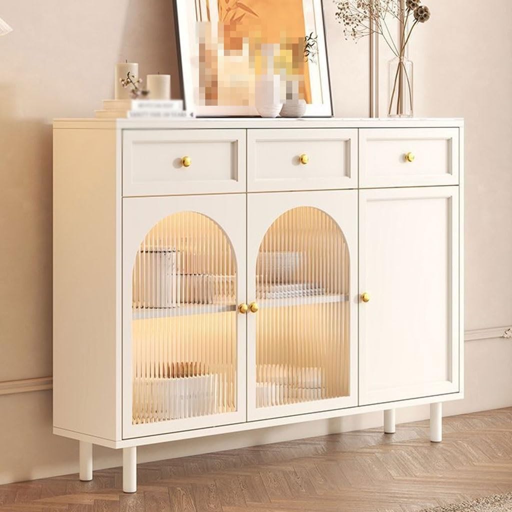 Entryway Cabinet Fashion Simple Cream Style Dining Sideboard Living Room Tea Cabinet Storage Cabinet Kitchen Storage Cabinet Sideboard Storage Cabinet(C)