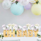 Efavormart 6" Shiny Gold Plated Ceramic Letter O Sculpture Flower Vase, Bud Planter Pot Table Centerpiece