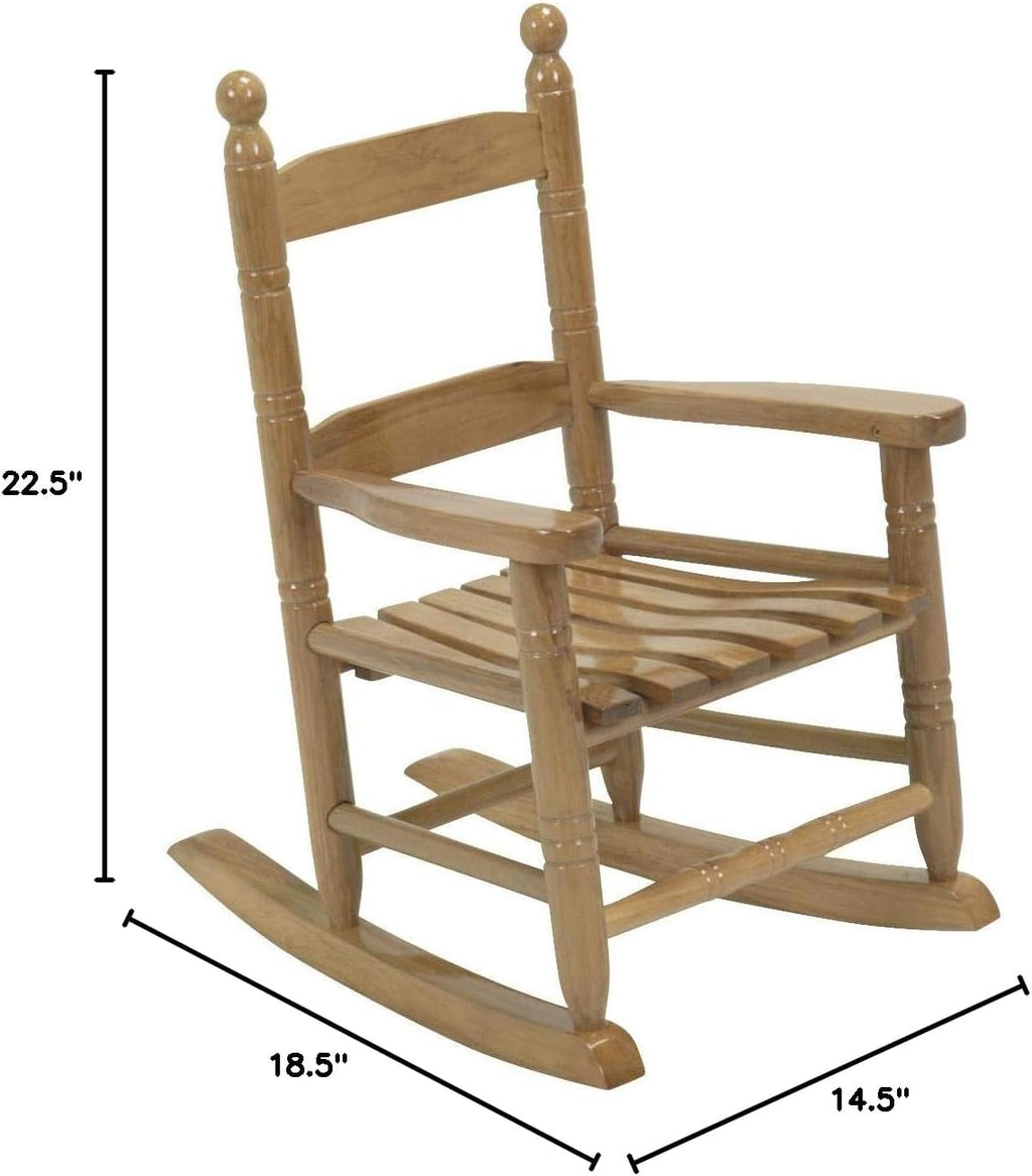 Jack-Post KN-10N Classic Child's Porch Rocker Natural Laquer Oak