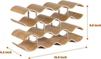 4-Tier Wine Rack Countertop, 14 Bottles Wooden Wine Holder Inserts for Cabinet, Freestanding Wine Shelf Storage Organizer for Bar or Pantry