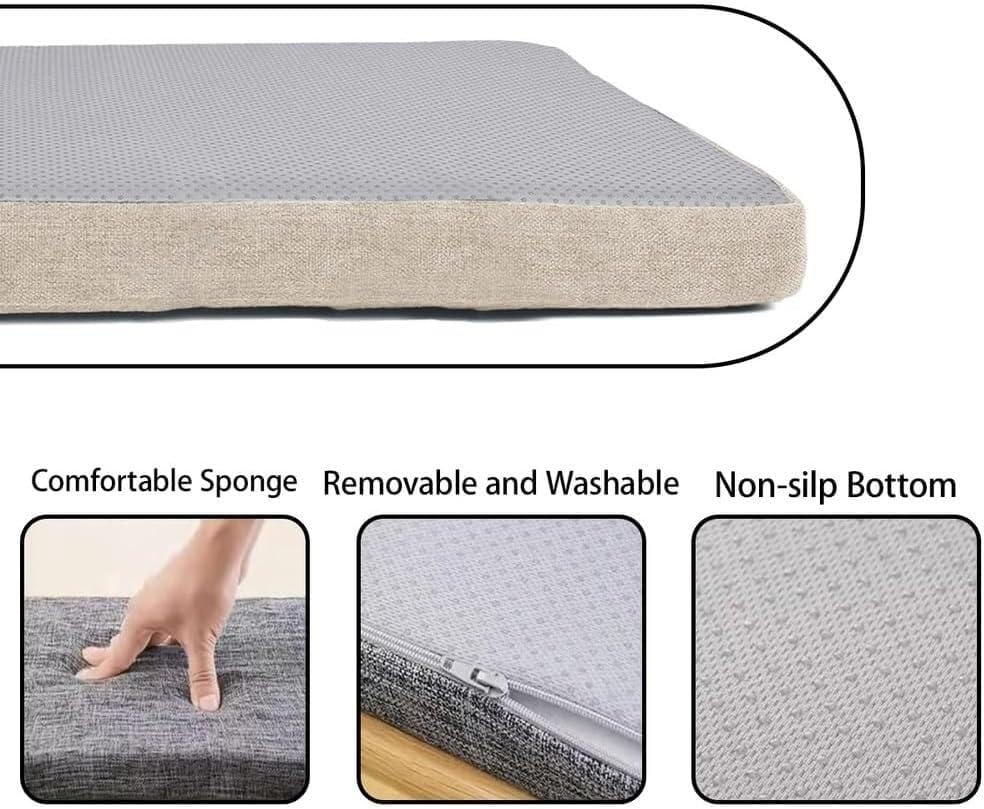Outdoor/Indoor Patio Porch Swing Bench Cushions, 48/40/50/52 x 12/14/16/18/20 inch Bay Window Seat Furniture Cushion Non-Slip with Zipper(11,51x22in/130x55cm)