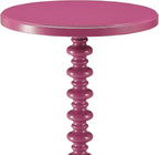 Purple Accent Table with Pedestal Base
