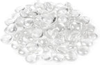 Houseables Glass Marbles, Glass Beads for Vases, Marbles for Vases, 5LB, 500-600, Clear Beads, Clear Gems, Fillers for Centerpieces, Decorative Rocks, Flat, Stones, Pebbles, Crafts, Plants, Fish Bowl