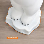 homary White Bear Side Table with 2-Tier Gold Trays, Modern Animal Sculpture End Table, Decorative Accent Table for Living Room, Bedroom, Nursery & Home Décor