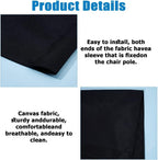 Beach Chair Replacement Cloth 146cmx43.2cm Lounge Chair Replacement Canvas Black Sling Chairs Replacement Fabric with Pillow for Sunbathing Courtyard Garden Beach