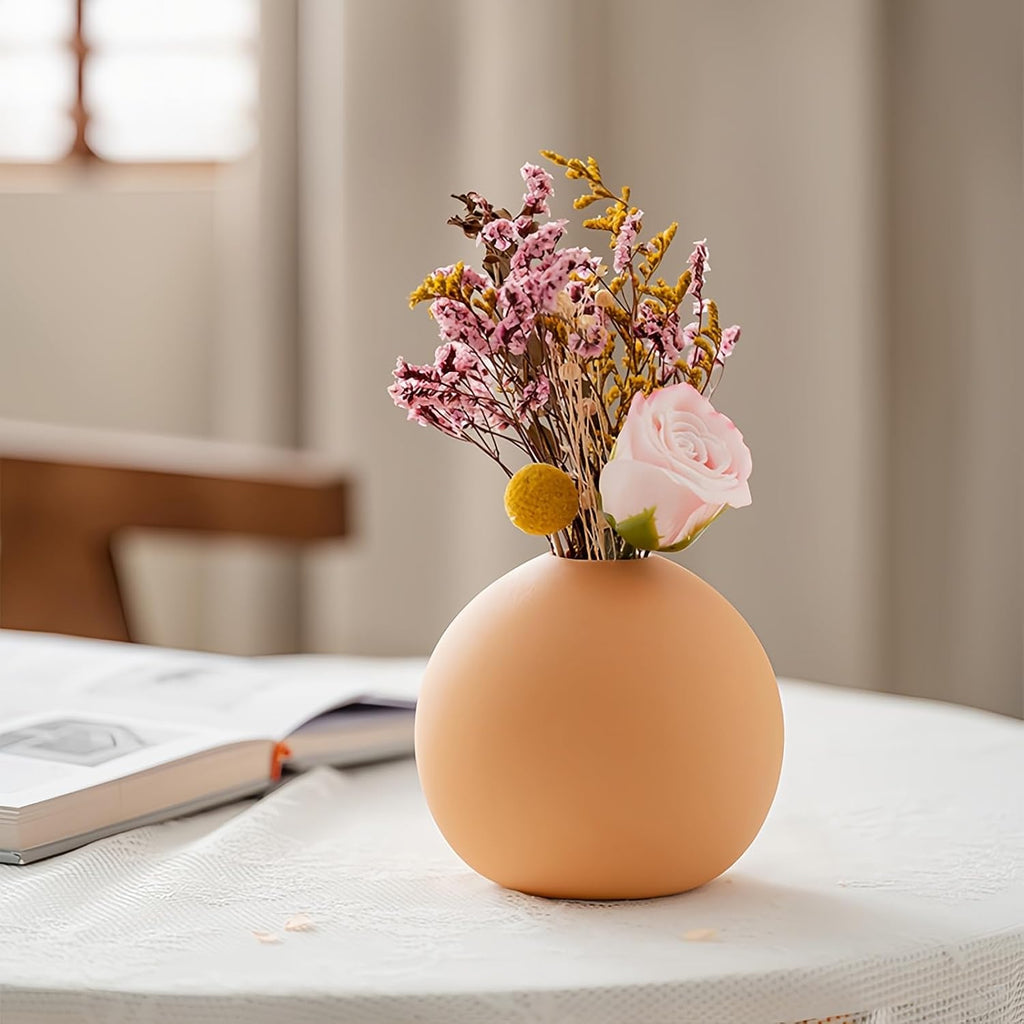 Modern SimplicityCeramic Vase Set of 4 - NeutralcolorRack Decoration ，Modern Farmhouse Decor, Home Decoration vase