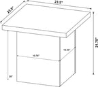 Coaster Home Furnishings - Devar - Wood - Square End Table with Thick Top, Plinth Base, and Blocky Frame - Living Room - 23.5-Inch - Dark Pine - 710887